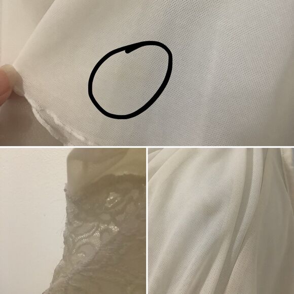 Y2K Off White Lace Babydoll Fairy Coquette Dollette Angelcore Lace Camisole 1X - Picture 8 of 8